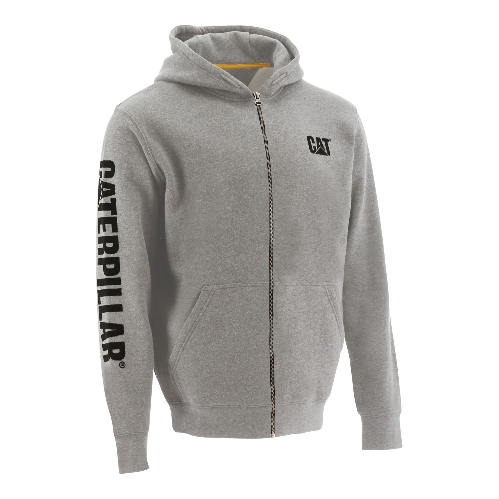 Caterpillar Clothing Pakistan - Caterpillar Full Zip Hooded Mens Sweatshirts Light Grey (945182-DXR)